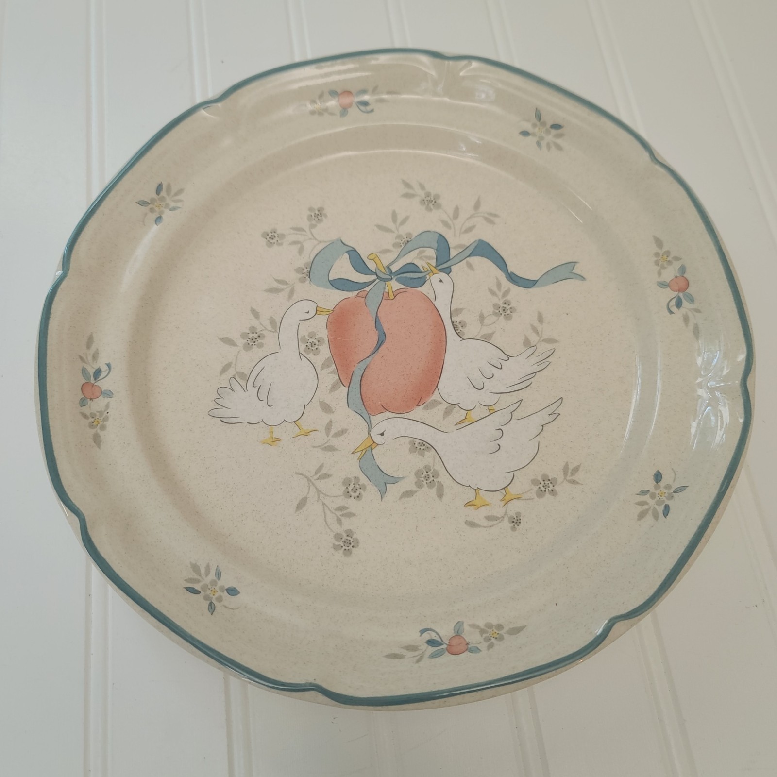 Vintage INTERNATIONAL CHINA Marmalade Geese Goose Duck Country Cottage Dish Set