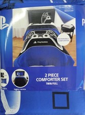 Playstation Kids 2-Piece Twin/Full Reversible Comforter Set, Microfiber, Blue,