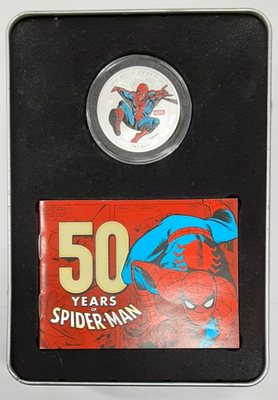 2013 Niue Silver $2 One Troy Oz. 50th Anniversary of Spiderman