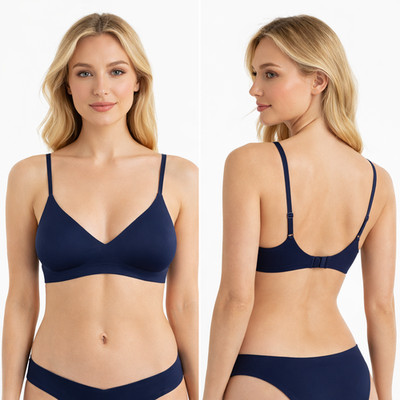 Sloggi Damen Body Adapt Soft Bra Bügelloser BH Gr. S Dunkelblau