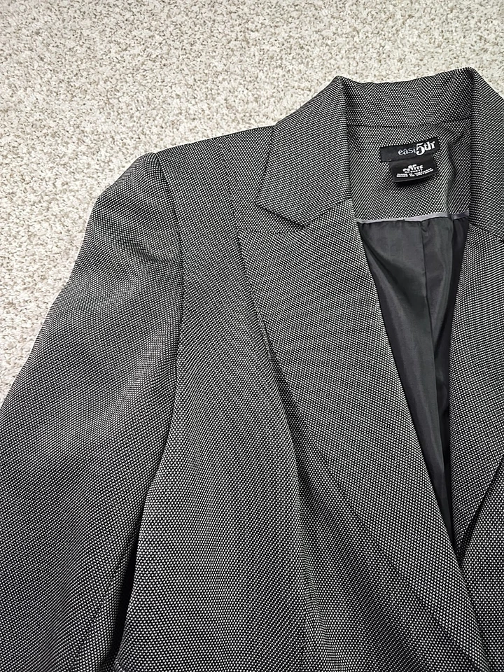 Blazer East 5th Mujer 8P Gris Clásico Chaqueta Traje Abrigo Negocios Ciudad Ropa de Trabajo Foto 2 de 4