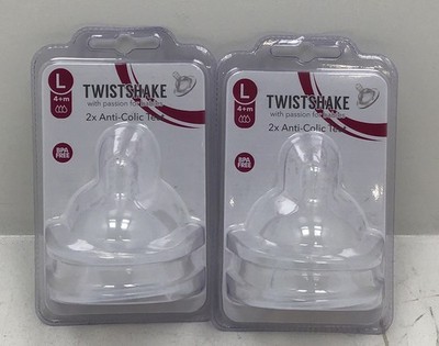 Twistshake 2x Anti-Colic  Teats Size Large 4+ Months - Lot Of 2