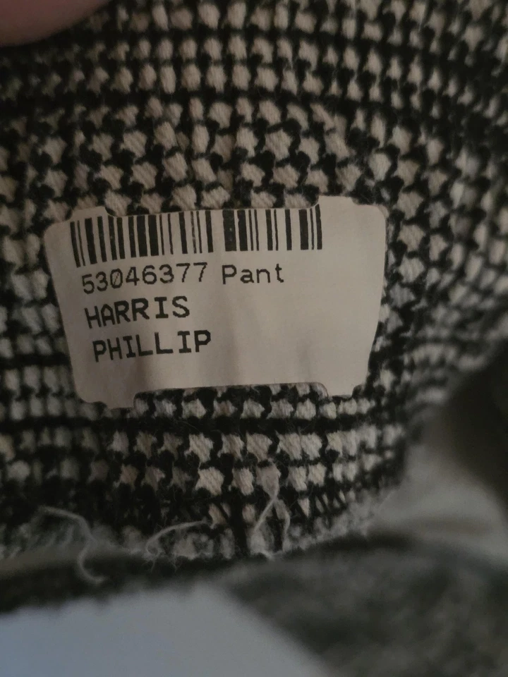 Chefwear Chef Works Pants Mens Black White Houndstooth Check Drawstring Lot of 3 - Image 4 of 4