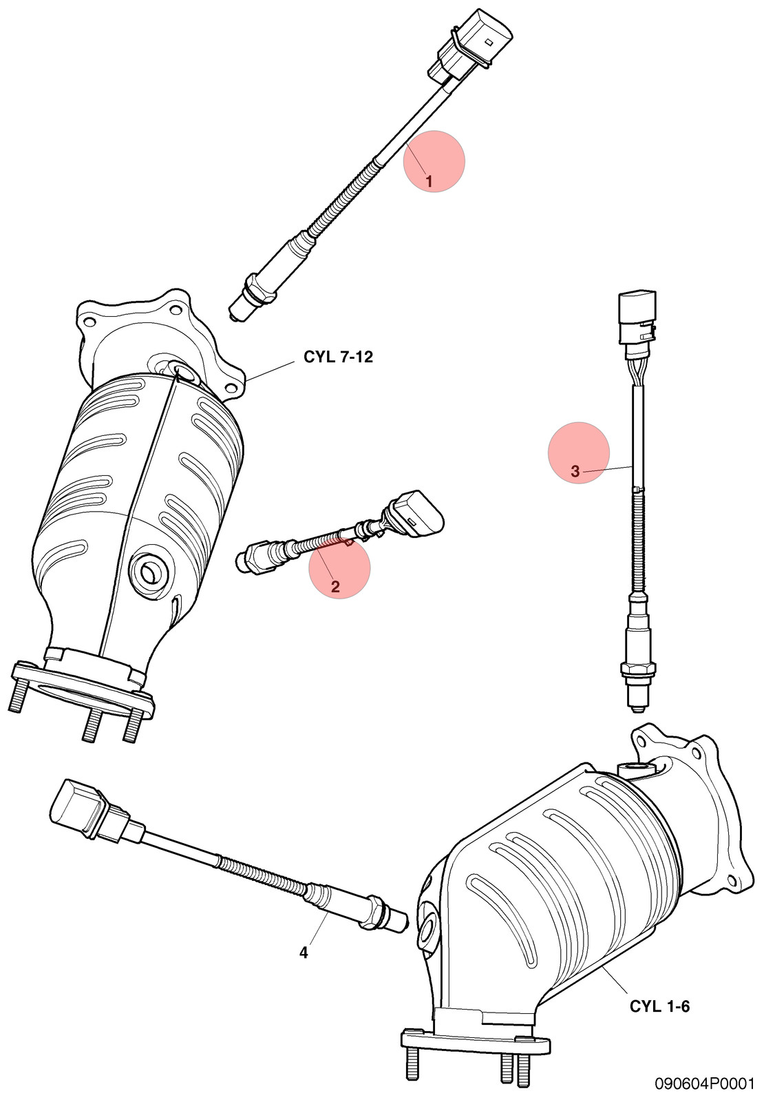 04-13 BENTLEY CONTINENTAL GTC GT 6.0L W12 FRONT OXYGEN O2 SENSOR LAMBDA SET OEM