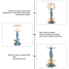 Stylish Royal Blue Earring Holder Decorative Necklace Storage Mannequin For