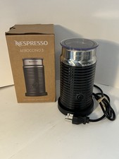 Nespresso Aeroccino 3 Hot & Cold Milk Frother 3594-US-BK Black & Steel