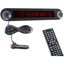 Compact DC 12V Scrolling LED Message Board for Cars & Shops - Remote Control