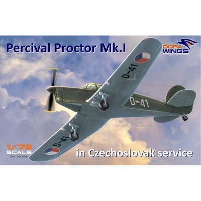 DORA WINGS DW72003 MODEL AIRCRAFT PERCEVAL PROCTOR MK.I IN SERVICE CZECHOSLOVAK