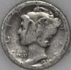 * 1925-S Mercury Dime 90% Silver, Popular Collector Coin As Shown