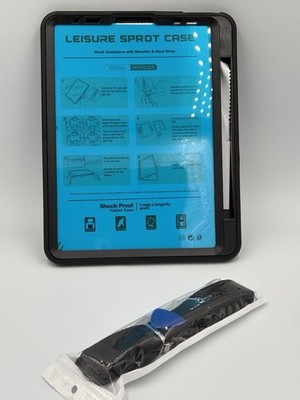 SEYMAC iPad Air 10.9  Case 4th/5th Gen 2020 2022 Shockproof w/ Strap Black