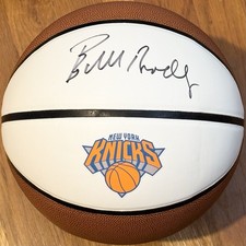 Bill Bradley Signed Autographed New York Knicks Logo Basketball PSA/DNA COA 