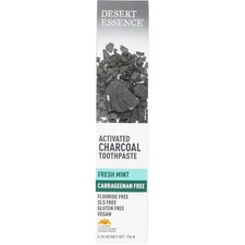 Desert Essence Activated Charcoal Toothpaste Fresh Mint 6.25 Oz