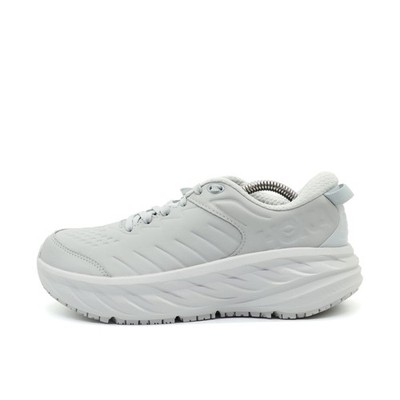 Hoka One Damen Bondi SR Schuh Weiß Leder Low-Top Sohle Sneaker EU 39 