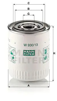 Mann-Filter Filtro Olio W 930/13 - Immagine 3