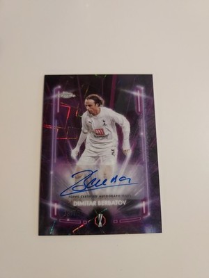   Dimitar Berbatov Topps Chrome UCC 2024/2025 Black Lazer Auto /75   Spurs/Bayer