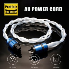 Cavo di Alimentazione Audiophile HiFi US/EU Silver Plate Plug OCC Schuko Cavo di Alimentazione