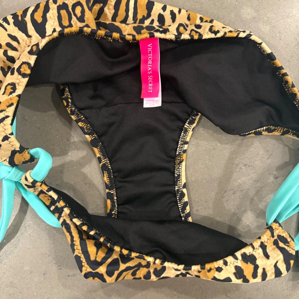 Sexy conjunto de bikini Victoria's Secret Bombshell Leopardo push up 34B S estampado animal Foto 4 de 4
