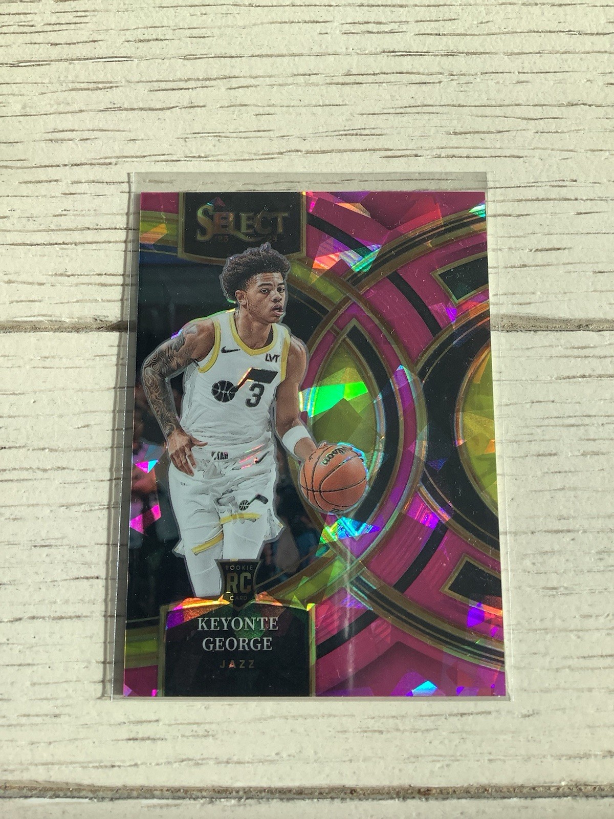 2023-24 Select Premier Level Keyonte George #109 Pink Cracked Ice Prizm /99 (RC)