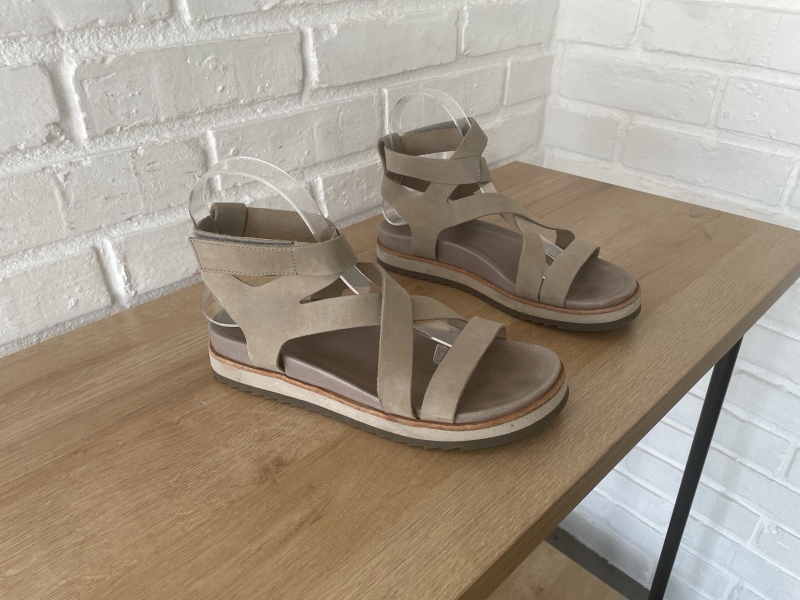Merrell Juno Backstrap Gray Leather Slingback Spo… - image 7