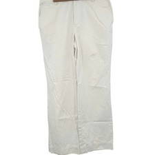 Vtg Ralph Lauren White Cotton Pants 12 Casual Chinos Trousers Nautical Preppy