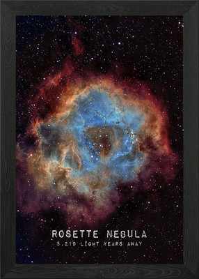 Rosettennebel gerahmtes Wandbild Poster Leinwanddruck Bild