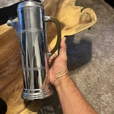 Vintage 1930s Art Deco Farber Bros Krome Kraft 12.5" Cocktail Shaker