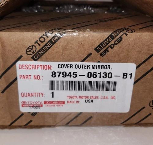 OEM TOYOTA CAMRY OUTER MIRROR COVER DRIVER SIDE SILVER FITS 2018-2024