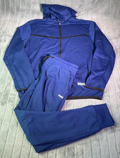 Image of Lonsdale Full Tracksuit Navy Size Large Mens Casual Workout Gym Training