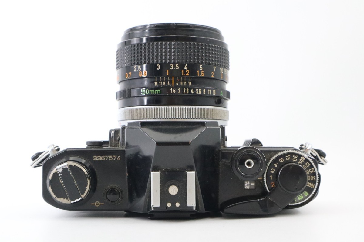 【完動品】Canon AE-1 + FD 50mm F1.4 S.S.C. Canon AE-1 Black 35mm Film SLR with Canon FD SSC 50mm f1.4