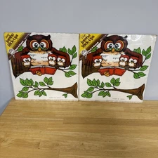 1980s Owls Priss Prints Room Decoration Wall Decals Vintage Retro Classroom Play
