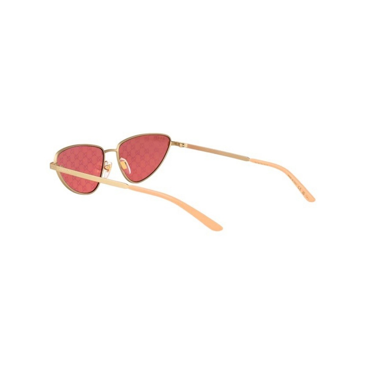 ?️ New Gucci GG1879S 004 Sunglasses - Gold Frame. Red with GG Pattern Lenses 0GC002381__2000B2__PIC01__shad  main image 2