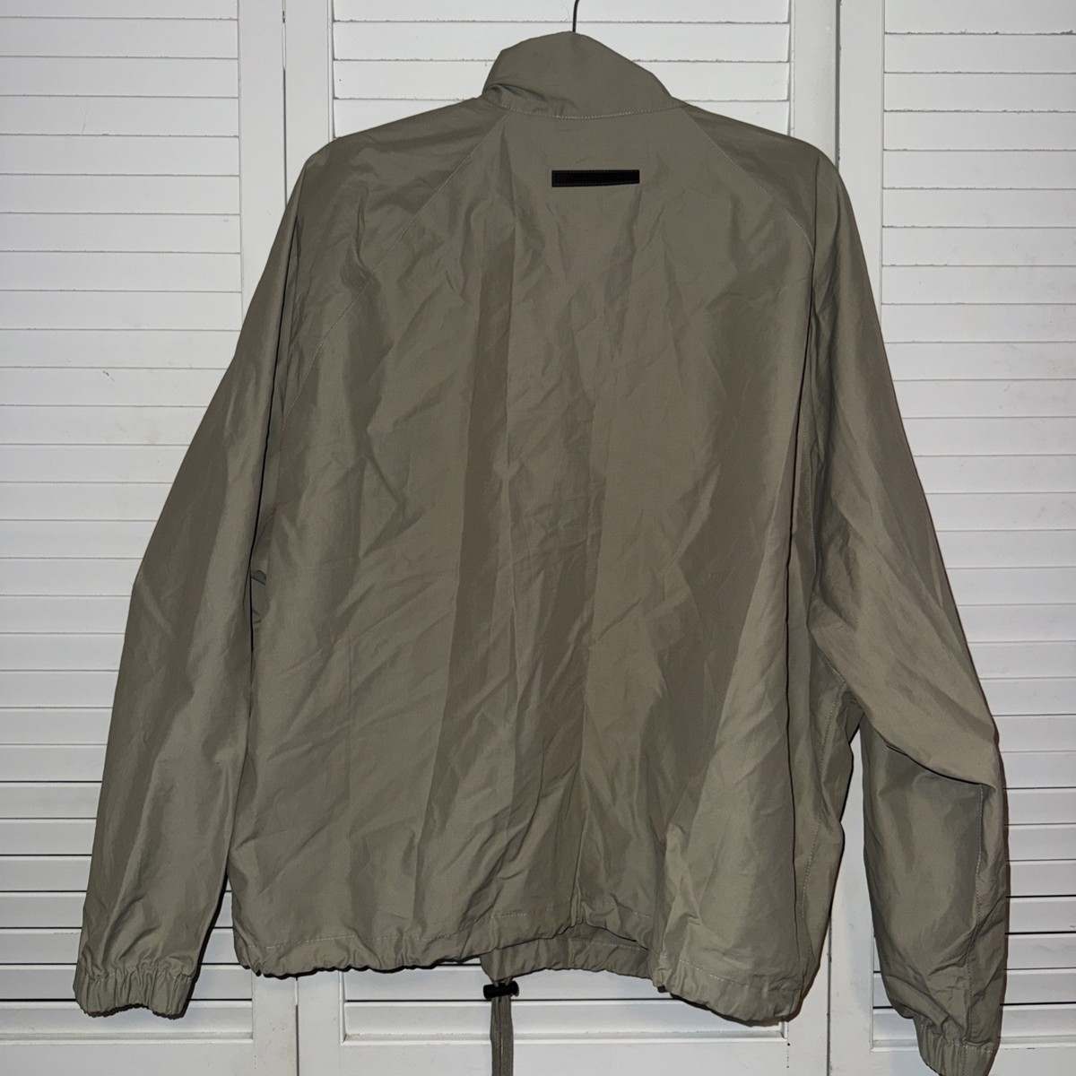 Fear of God Essentials Mockneck Oatmeal track jacket Half Zip. M Size View 6