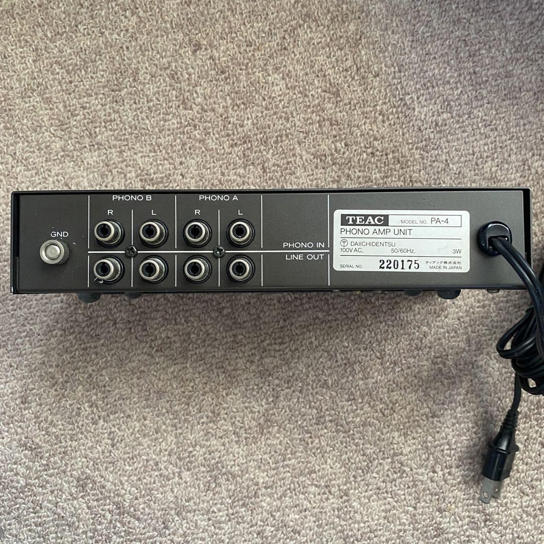 TEAC PA-4 Phono Preamp Unit AC100V 2 System Tested Shipped from