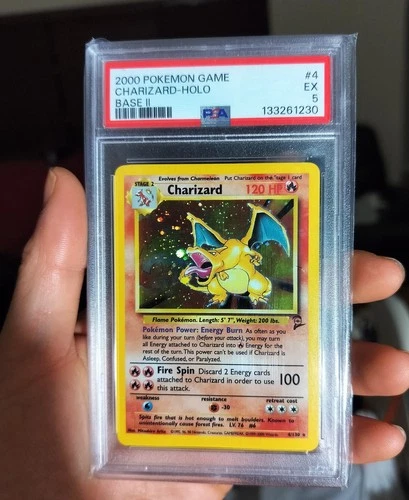 Pokemon PSA 5 Base Set 2 Charizard Holo Rare 4 PSA 5