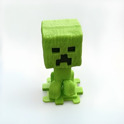 Minecraft Creeper Figurine Plastic Green Video Games Character