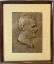 Arthur Holly Compton, Bronze Relief Plaque by Janet Wallace Schroeder