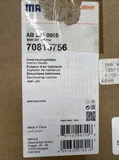 MAHLE BEHR Blower Motor Assembly 1669066100 / AB 231 000S