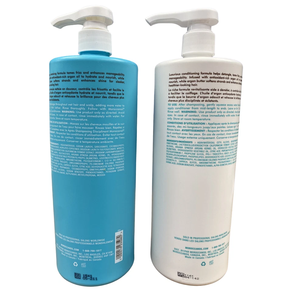 Juego dúo de champú y acondicionador suavizante Moroccanoil 33,8 oz / 1 litro cada uno Foto 3 de 3