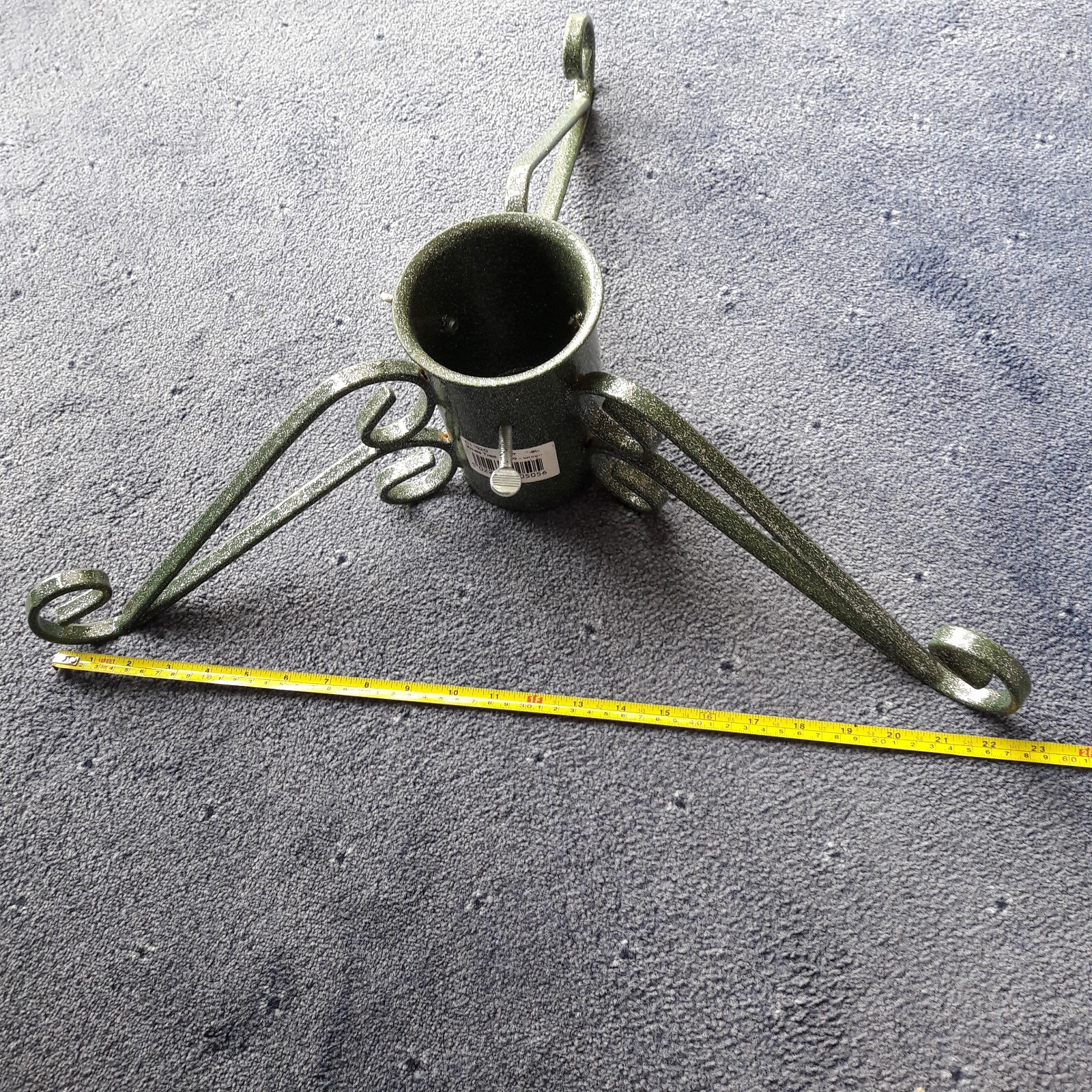 Green sparkly Metal Real Christmas Xmas Traditional Tree Stand Base