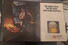 Schaefer Beer For The Men Who Built America 1971 Print Ad - Great To Frame 
