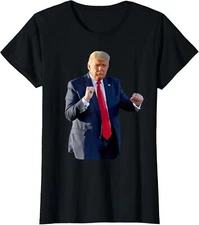 Funny Trump Dance Celebrate Victory MAGA President Ladies' Crewneck T-Shirt