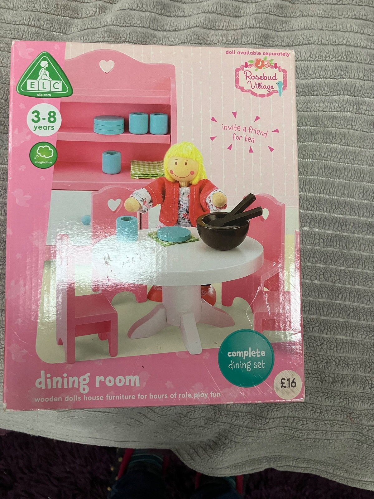 ELC Rosebud Village Dining Room Set. Wooden Dolls House Furniture New