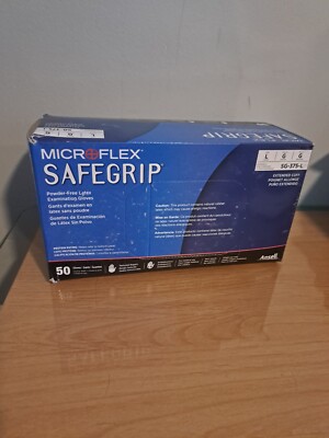 MICROFLEX SAFEGRIP LARGE Powder- Free Latex Examination Gloves, #SG-375-L