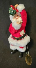 Clothtique Possible Dreams Department 56 Santa Ornament w/Mistletoe