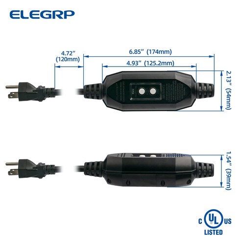 ELEGRP 15A GFCI Replacement Plug – Manual Reset, Auto-Monitoring, Waterproof - Picture 5 of 5