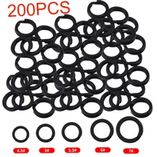 200pc Fishing Split Rings Heavy Duty Stainless Steel Lure Accessorie Big Game US