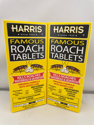 Roach Killer Tablets - Harris - EPA Approved - 6oz 145 Tablets - 2 Pack 2 Boxes