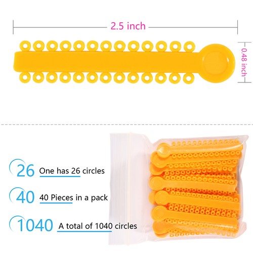 1 Bag Dental Orthodontic Ligature Ties Elastic Rubber Bands 47 Colors 1040Pcs ns - Picture 168 of 410