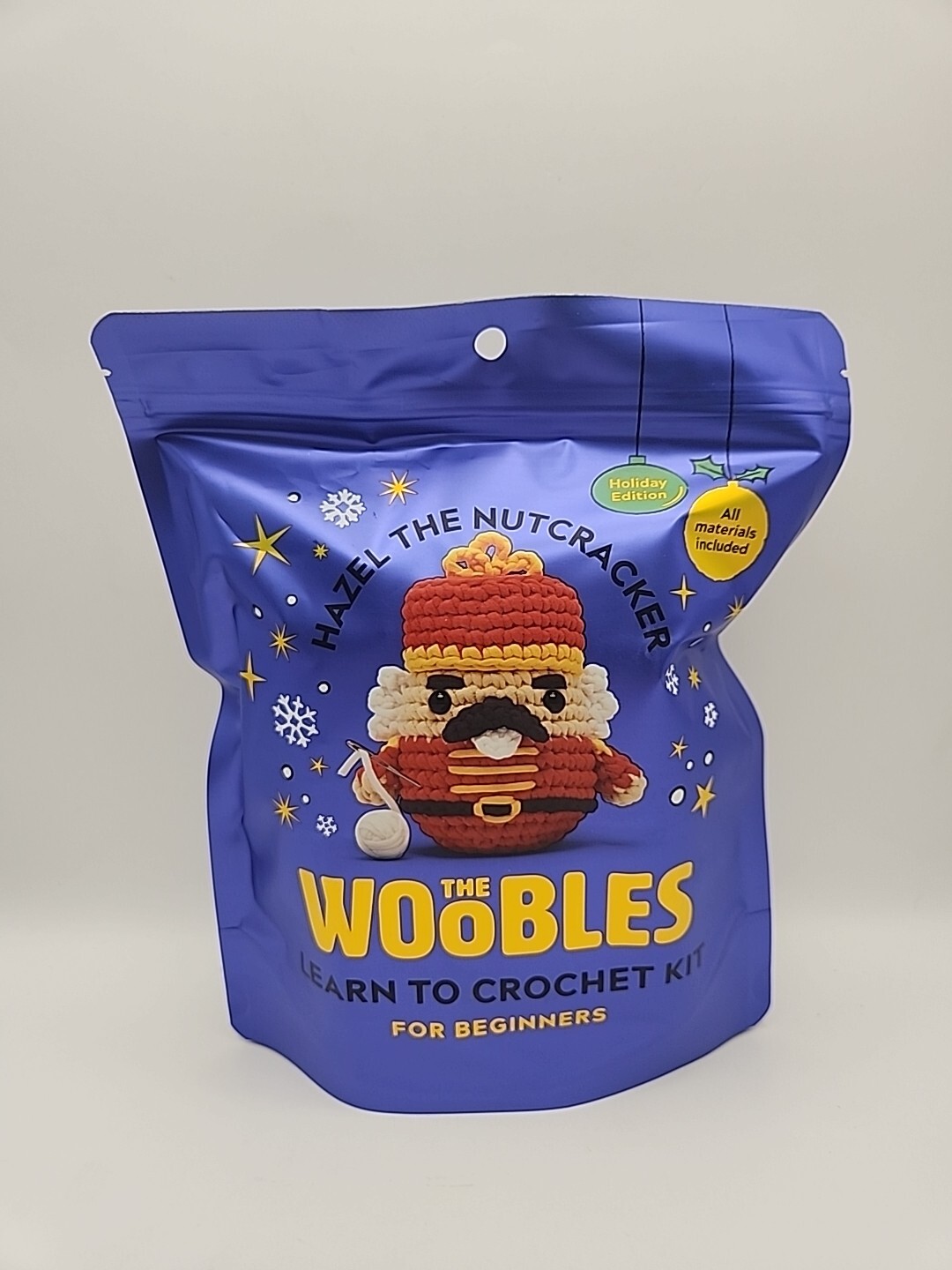 The Woobles HAZEL THE NUTCRACKER  Learn To Crochet Kit For Beginners With Hook