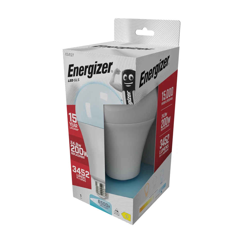 8x 24.9W (=200W) Energizer Large 110mm GLS ES E27 LED Light Bulb Lamp 6500K - Image 3 of 3